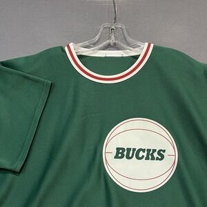 Milwaukee Bucks Shirt Mens *XL Green Vintage Look Crew Neck NBA Promo No Tag